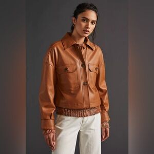 Faux Leather Shirt Jacket | Avec Les Filles